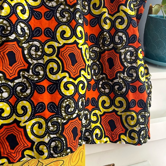 African Earthy Tones Ankara Oversized Shirt XXL - Picture 9 of 16